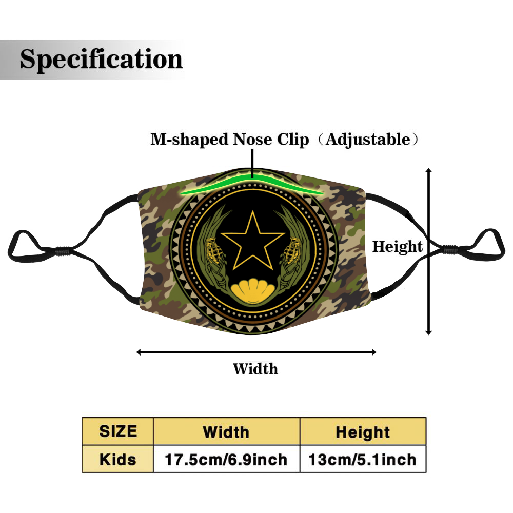 Cabo verde Children's Face Mask with Filter Element Camo Shield - CVC Streetwear