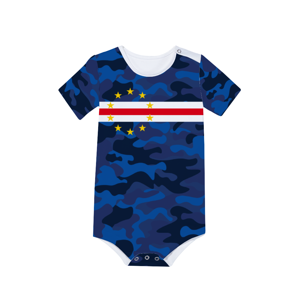 CaboVerde CamoFlag Baby's Short Sleeve Romper Jumpsuit