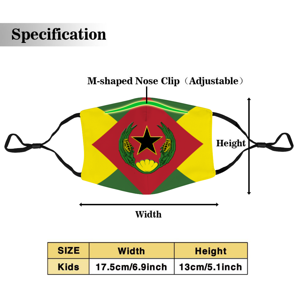 Cabo verde Children's face Mask with Filter Element old flag design - CVC Streetwear