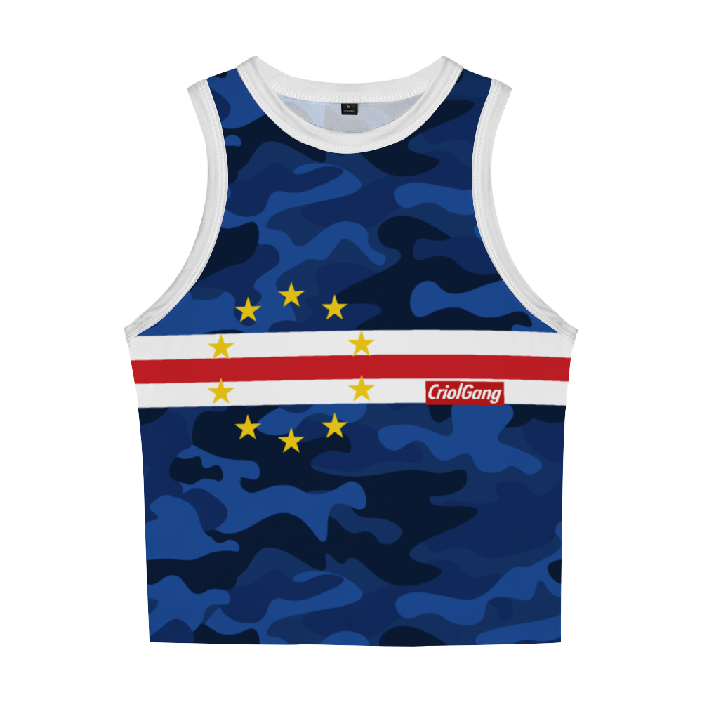 CaboVerde Camoflag Women's Sleeveless Top Crop Top Cropped Tank Top