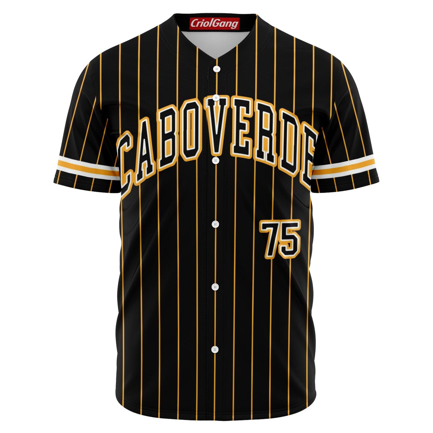 Cabo verde baseball jersey black & yellow "CABOGANG" - CVC Streetwear