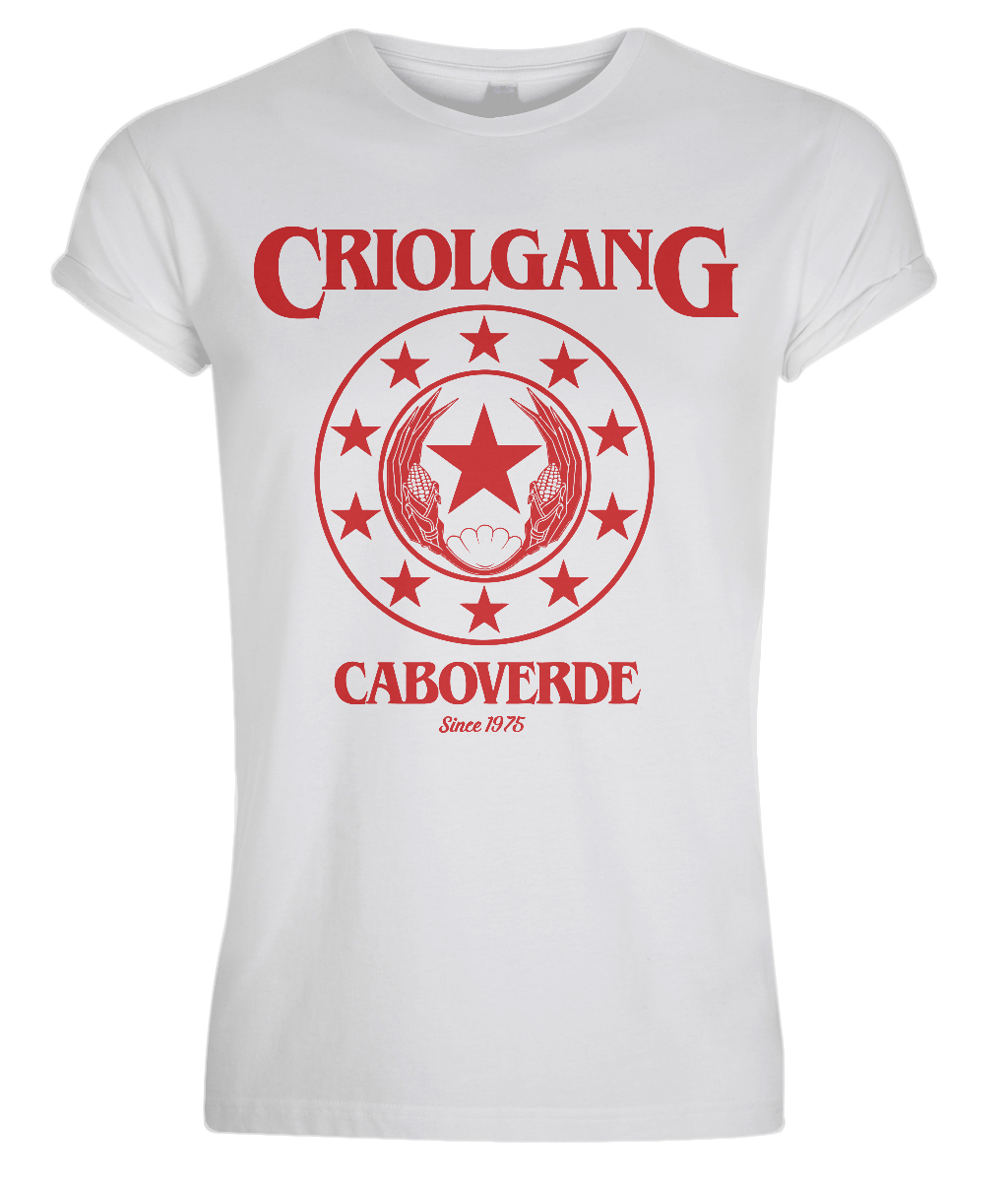 Cabo Verde Men's Rolled Sleeve T-Shirt Criolgang emblem - CVC Streetwear