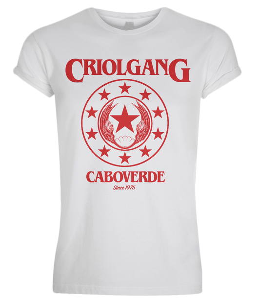 Cabo Verde Men's Rolled Sleeve T-Shirt Criolgang emblem - CVC Streetwear