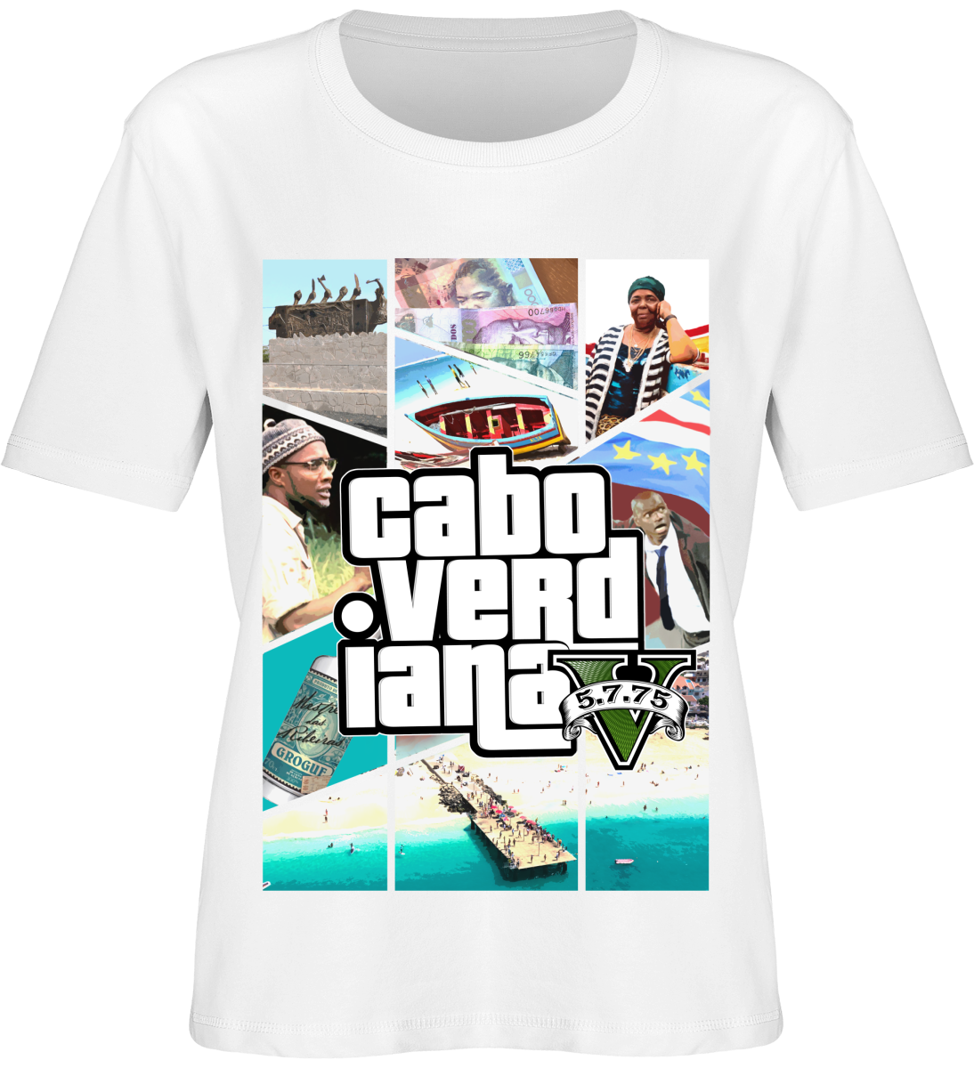 Cabo Verde T-Shirt Women "CaboVerdiana" Boxy Coupe  Fringes - CVC Streetwear
