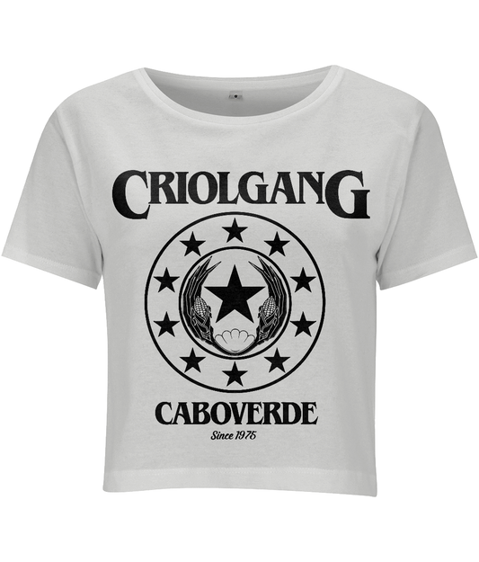 Cabo Verde Women's Crop Top Criolgang emblem - CVC Streetwear