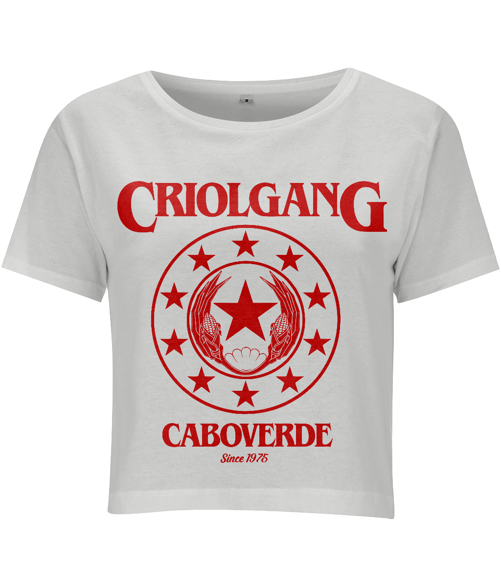 Cabo Verde  Women's Crop Top Criolgang emblem - CVC Streetwear