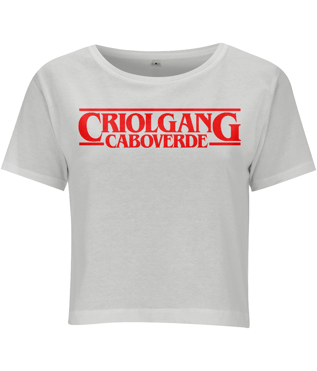 Cabo Verde Women's Cropped Jersey T-shirt  CriolGang ST - CVC Streetwear