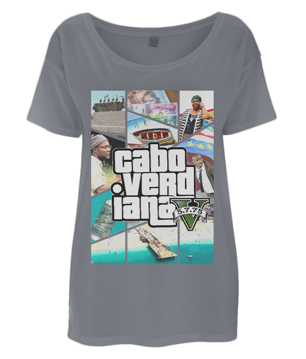 Cabo Verde Women's Tencel Blend Oversized T-Shirt "CABOVERDIANA" - CVC Streetwear