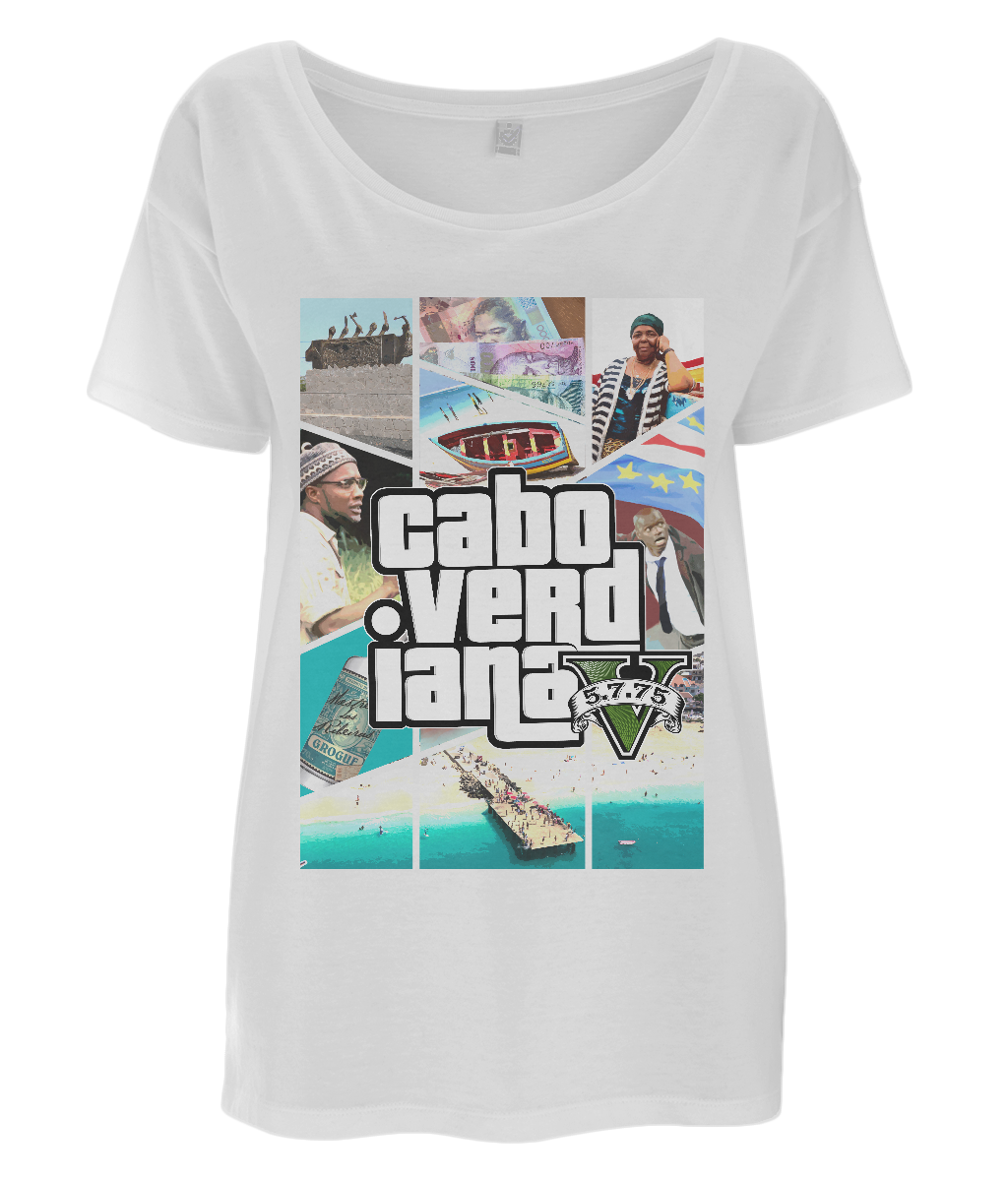 Cabo Verde Women's Tencel Blend Oversized T-Shirt "CABOVERDIANA" - CVC Streetwear