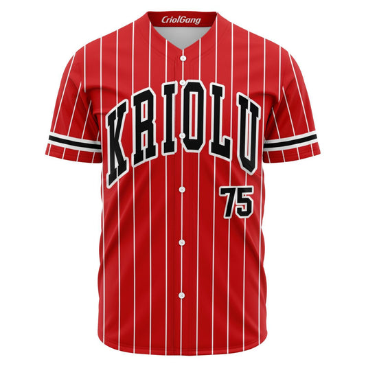 Cabo verde baseball jersey " KRIOLU/CABOGANG" red black - CVC Streetwear