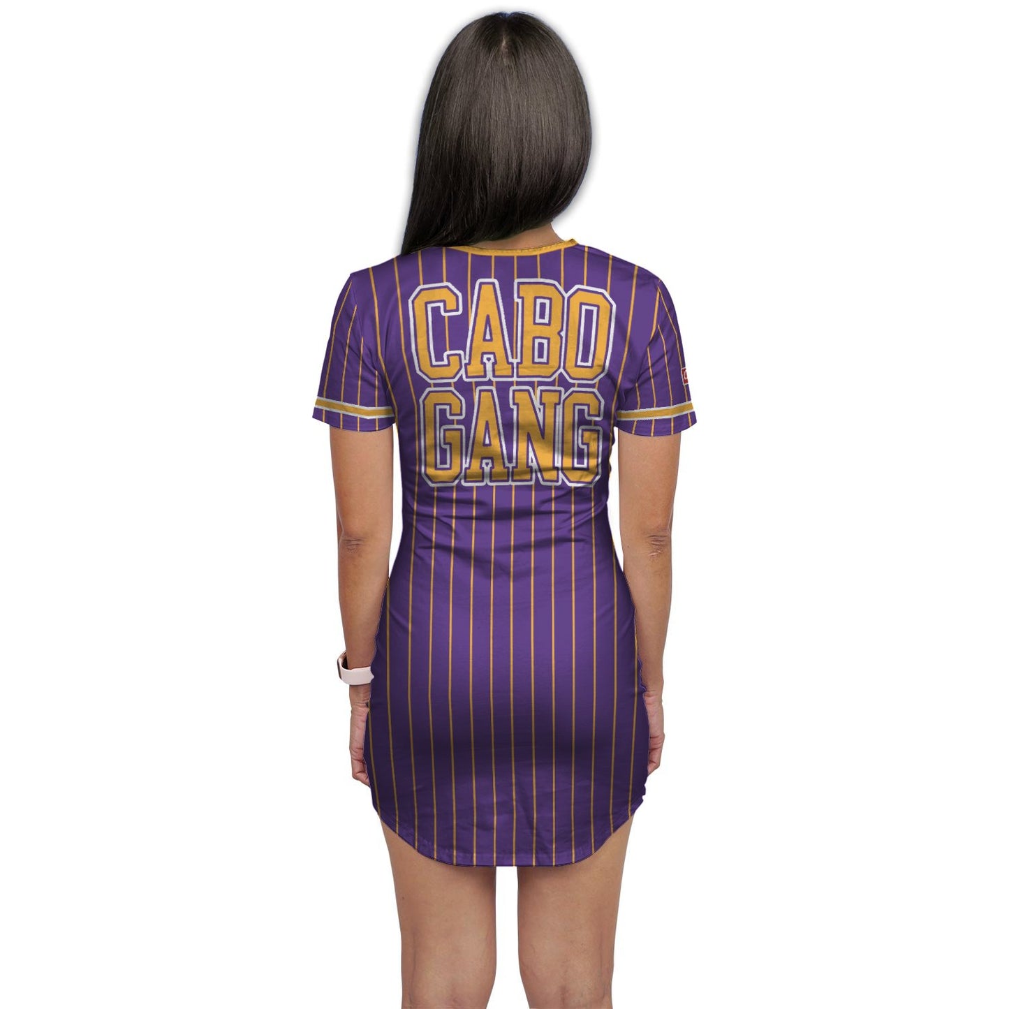 Kriola T-shirt Dress " CABOGANG" purple/yellow - CVC Streetwear